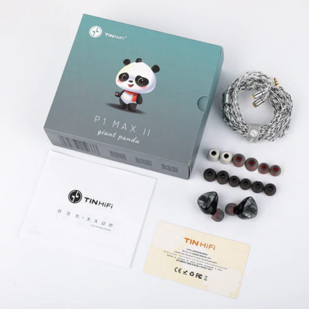 TinHiFi P1 MAX II Giant Panda 14.2MM Planar Magnetic Planar In-Ear Earphones HiFiGo
