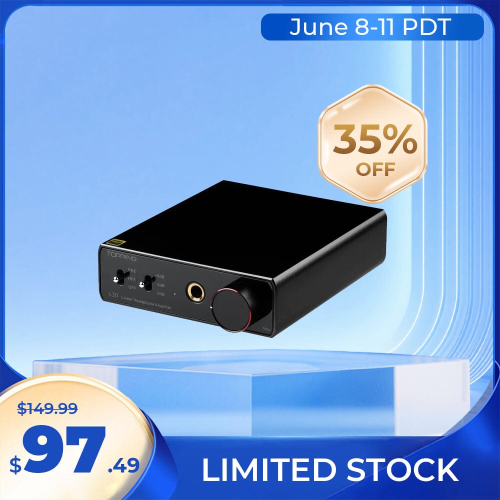 TOPPING L30 Headphone Amp Headphone Amplifier TOPPING Black