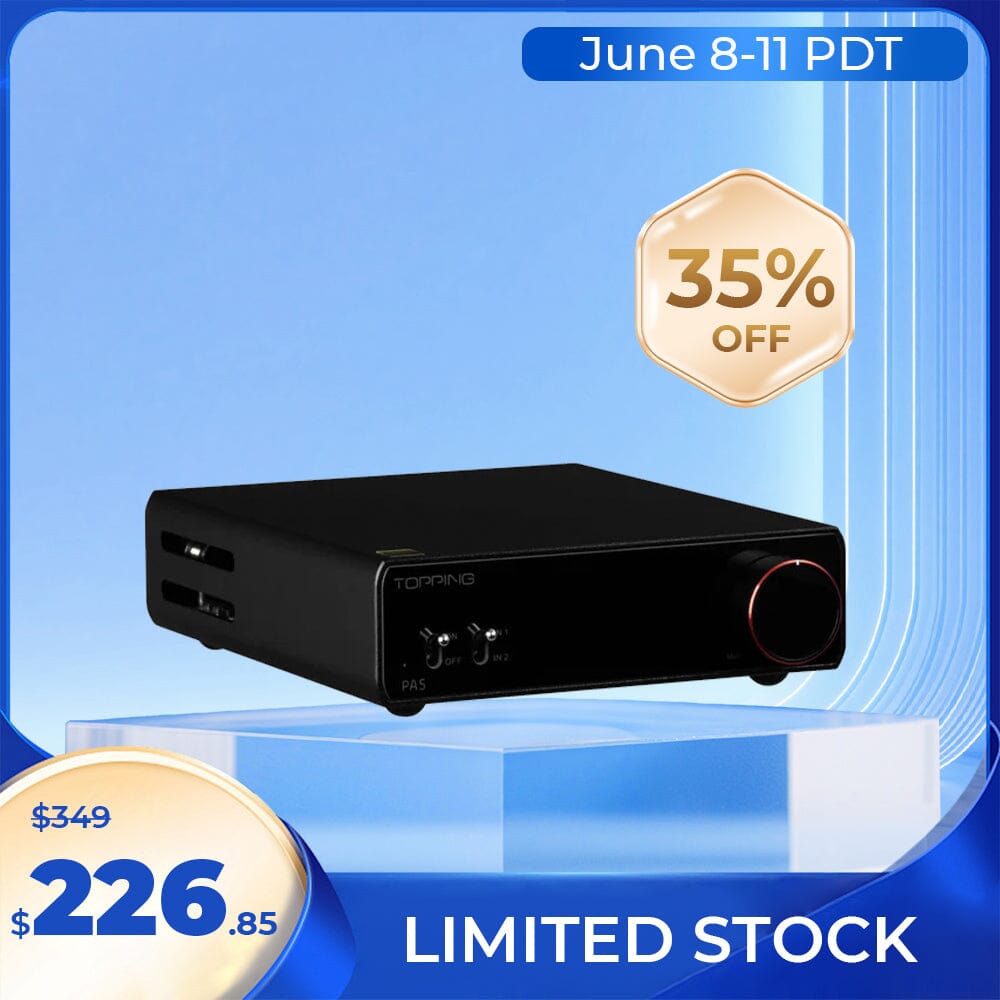 TOPPING PA5 Fully Balanced Class D Power Amplifier TOPPING Black
