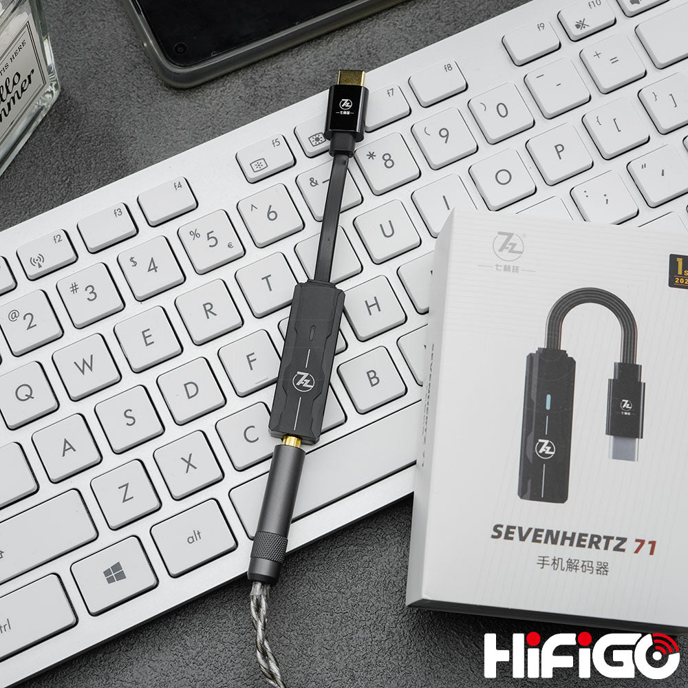 7Hz Sevenhertz 71 USB DAC AMP USB-C To 3.5mm Audio Cable Headphone Amplifier HiFiGo