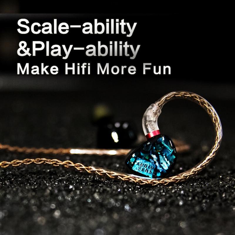 AUDIOSENSE AQ0 Graphene Composite Diaphragm Dynamic IEMs Earphone HiFiGo