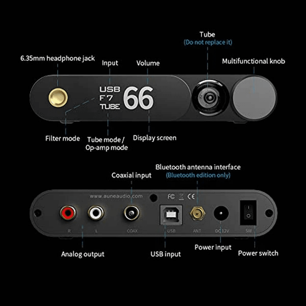AUNE Flamingo Bluetooth / BD Tube DAC & Headphone Amplifier Headphone AMP DAC HiFiGo