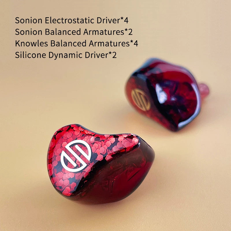 BGVP ArtMagic ED12 4EST+4BA+4DD Hybrid Drivers Hifi Music In-Ear Monitor HiFiGo