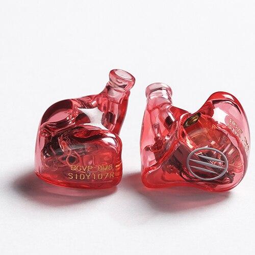 BGVP DM6 5BA In-Ear Earbuds Earphone MMCX Audiophile HiFi Monitor Support Costomized HiFiGo CT05 Pomegranate red