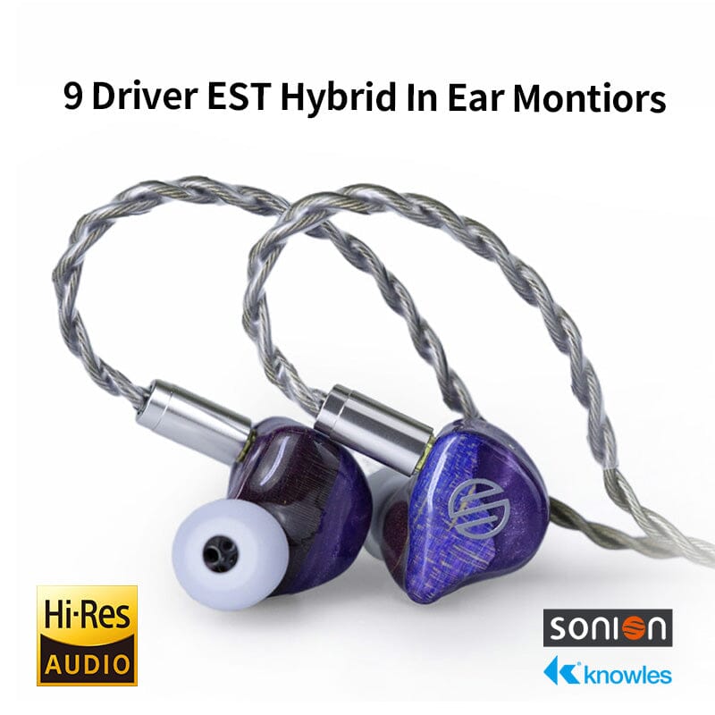 BGVP DM9 9 Driver EST Hybrid In-Ear Monitors Earphone HiFiGo
