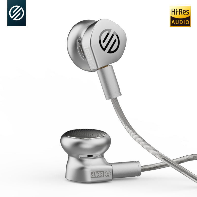 Bgvp DX6 In-Ear Monitor MMCX Bass Metalen Oortelefoon Platte Kop Stekker Earbud HiFiGo