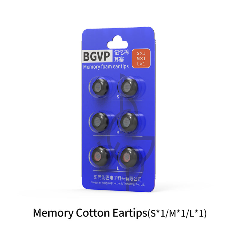 BGVP Memory Foam Eartips Accessories HiFiGo S/L/M-Each Size 1 Pair