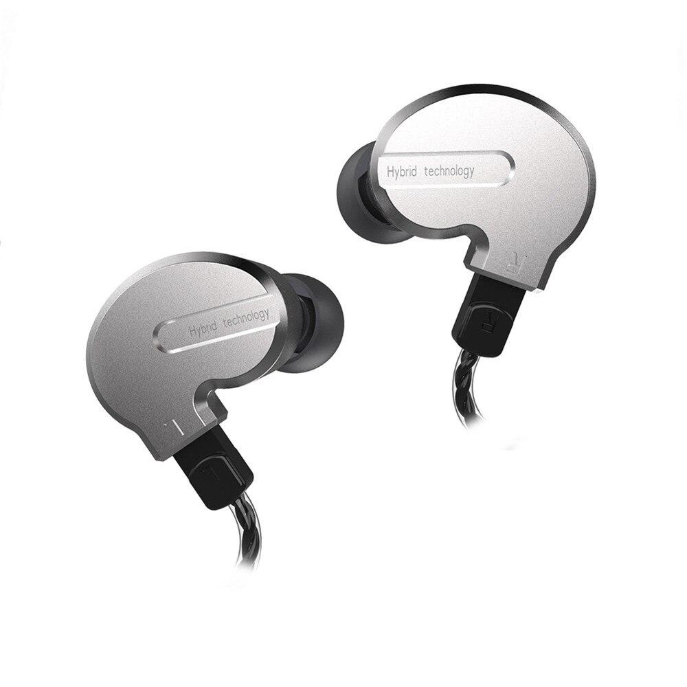BQEYZ KB1 1BA+2DD Hybrid In Ear Earphones HiFiGo Silver no mic