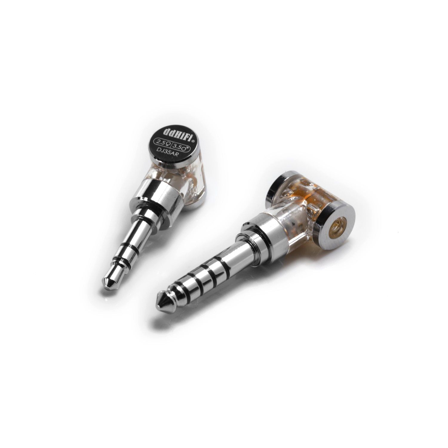 DD ddHiFi DJ35AR DJ44AR 2.5mm Balanced Female to 3.5mm / 4.4mm Male Adapter Rhodium Plated HiFiGo
