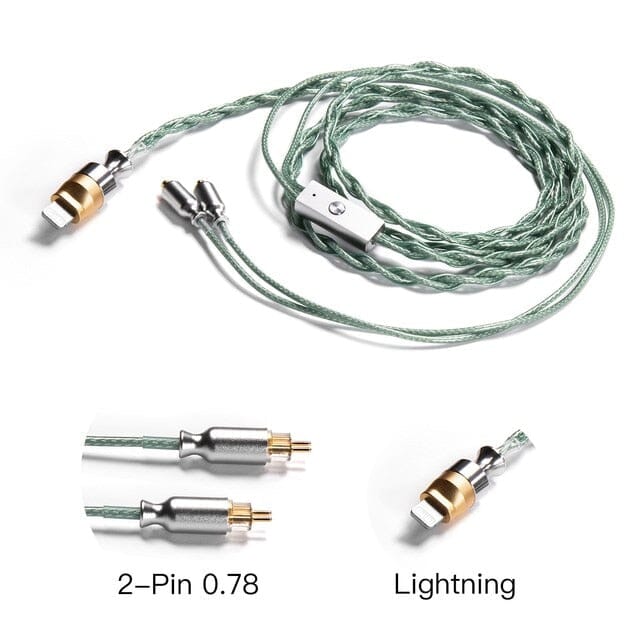 DD ddHiFi M120B All-in-one USB-C & Lightning Earphone Upgrade Cable in MMCX & 0.78 HiFiGo Lightning 0.78