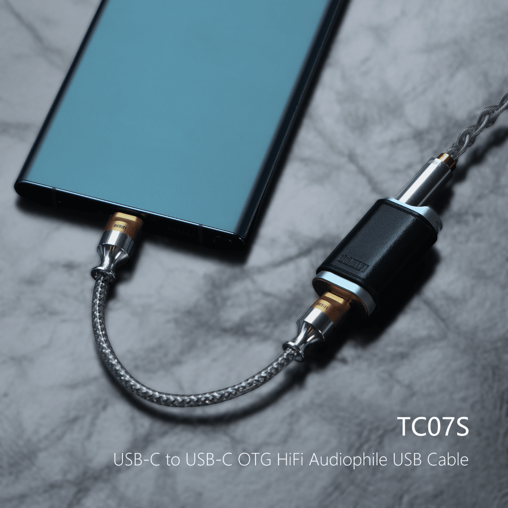 DD ddHiFi TC07S Nyx Series Silver Type-C To Type-C HiFi Audiophile USB OTG Cable (10cm/ 50cm) HiFiGo