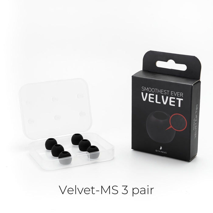 DIVINUS Velvet Silicone Eartips For 3-5mm Nozzle HiFiGo Velvet-MS(3 Pairs) 