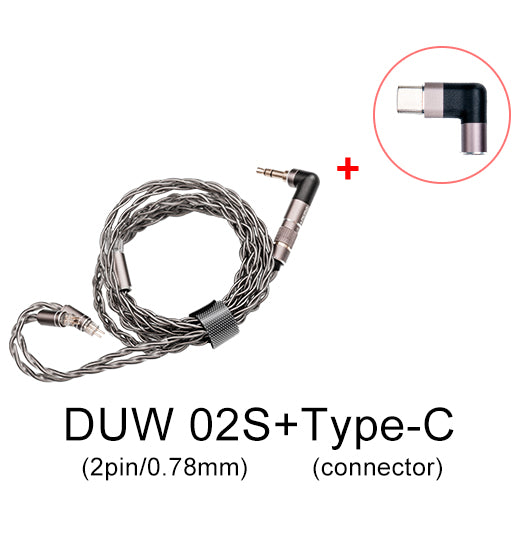 DUNU DUW02S DUW-02S High-purity Upgraded Earphone Cable HiFiGo 0.78mm(and TC)