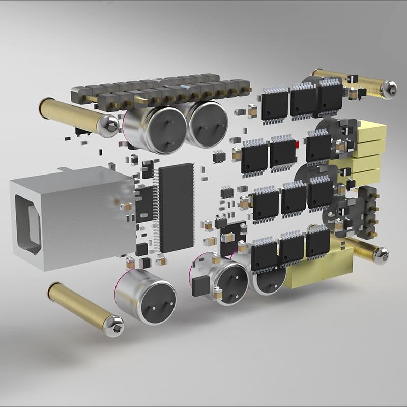 E1DA PowerDAC v2.1 Headphone Amp PEQ DSP BLE DAC with 2.5/3.5 Adapter and Cables HiFiGo