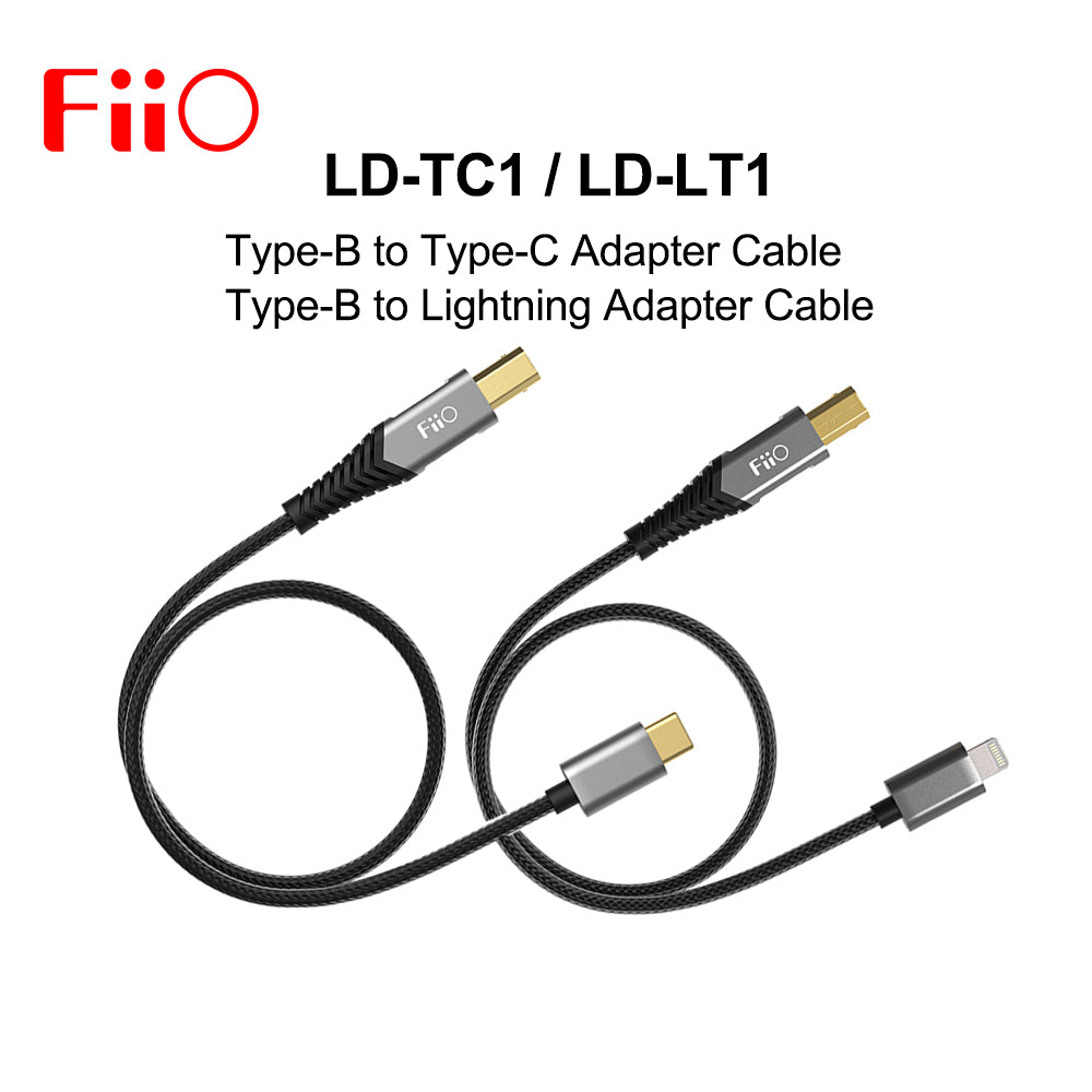FiiO LD-TC1 / LD-LT1 USB Type-B To Type-C / Lightning Adapter Cables HiFiGo