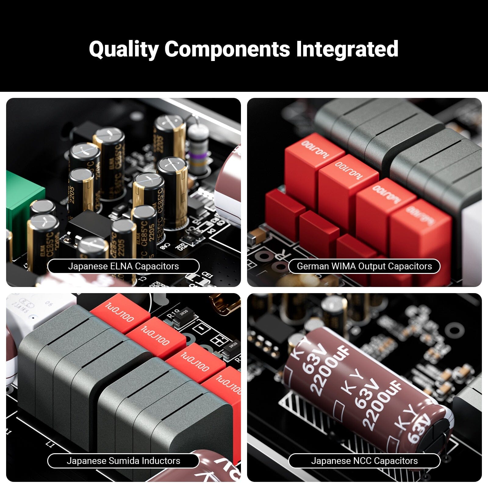 Fosi Audio V3 300W x2 TPA3255 Class D Stereo Power Amplifier HiFiGo