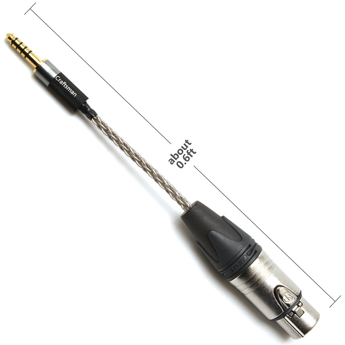 Gucraftsman 4pin XLR female to 4.4mm male adapter ad HiFiGo