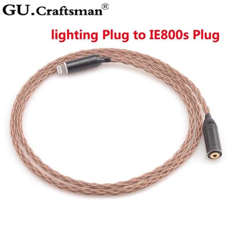 GUcraftsman 6N OCC 8-core Copper Upgrade Cable for IE800 IE800s HiFiGo
