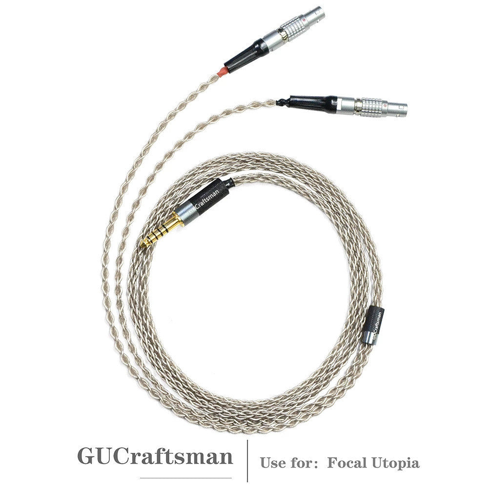 GUCraftsman 6N Silver Balance Headphone Upgrade Cable for Focal Utopia HiFiGo