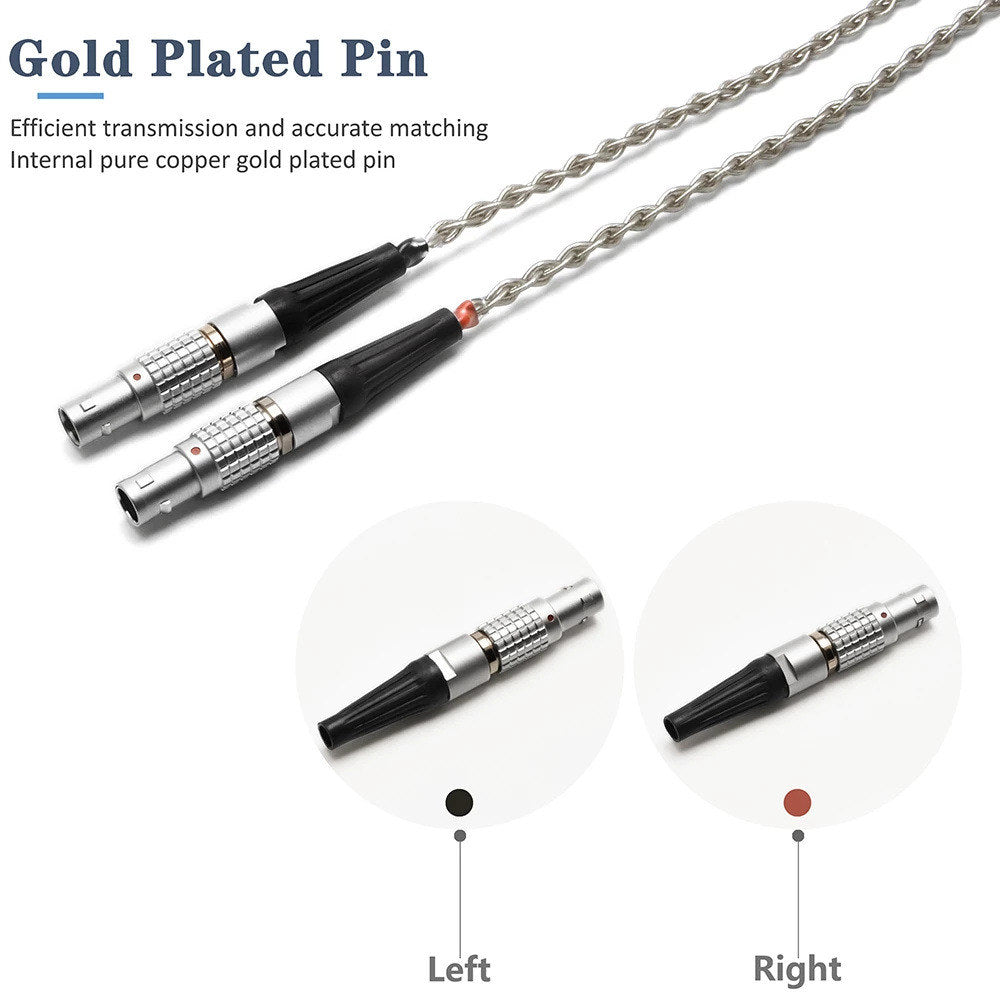 GUCraftsman 6N Silver Balance Headphone Upgrade Cable for Focal Utopia HiFiGo