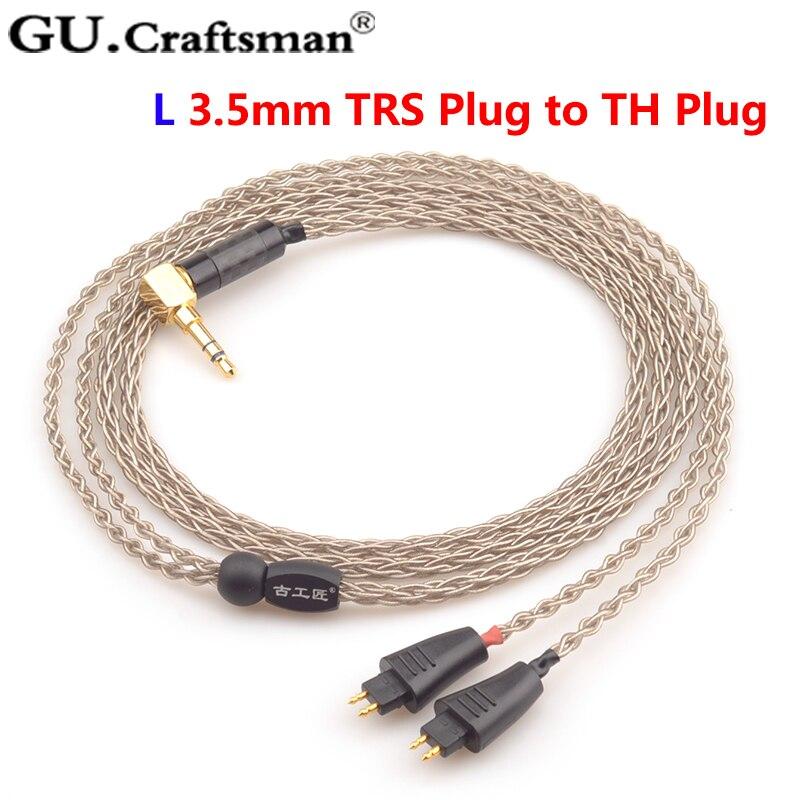 GUCraftsman 6N Silver TH610 TH900 MK2 TH909 2.5/4.4/XLR Balance Headphone Upgrade Cable HiFiGo