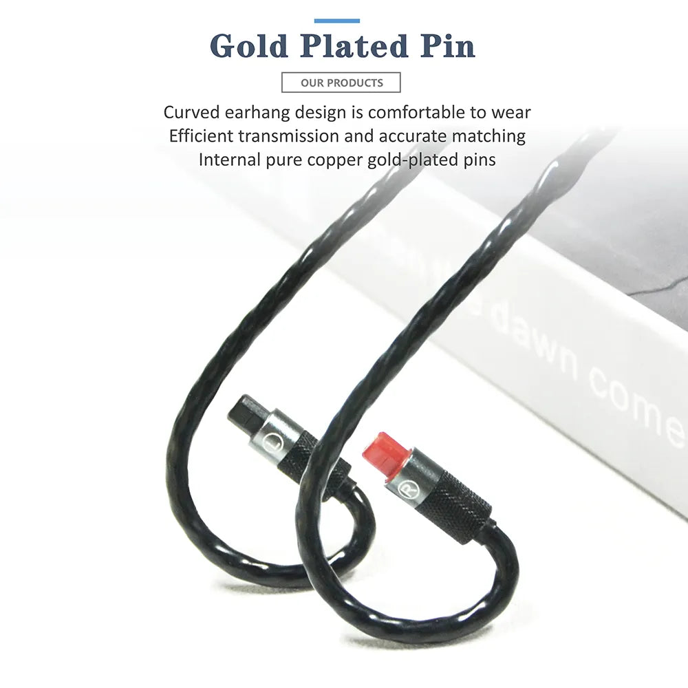 GUCraftsman 6N Single Crystal Copper Earphone Cables For Audio Technica ATH-IM50 IM70 IM01 IM02 IM03 IM04 HiFiGo