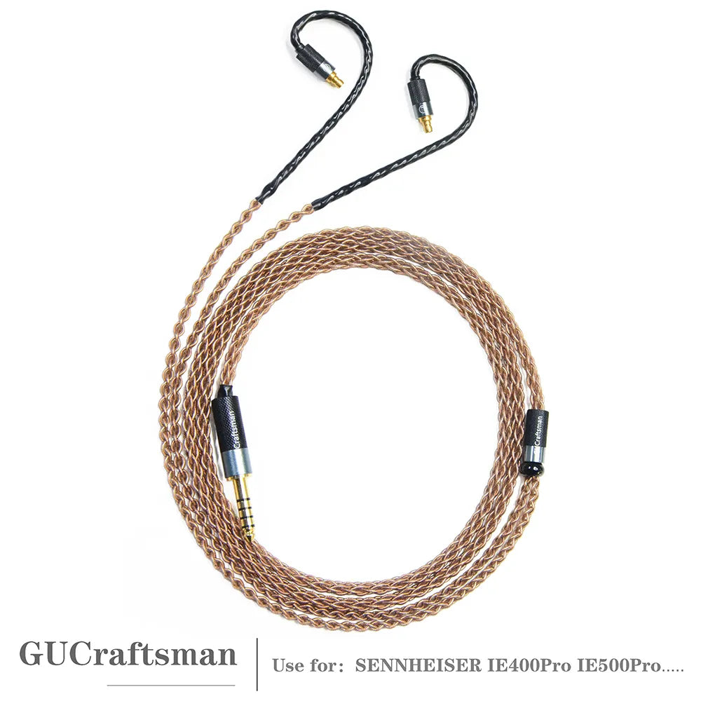 GUCraftsman 6N Single Crystal Copper Earphone Cables For SENNHEISER IE400Pro IE500Pro HiFiGo