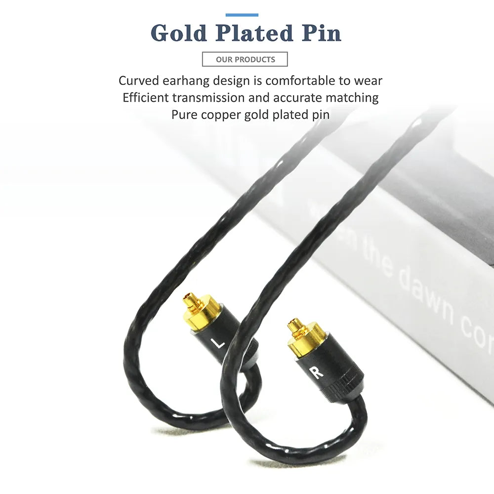 GUCraftsman 6N Single Crystal Copper Earphone Cables For Sony IER-M7 IER-M9 IER-Z1R HiFiGo