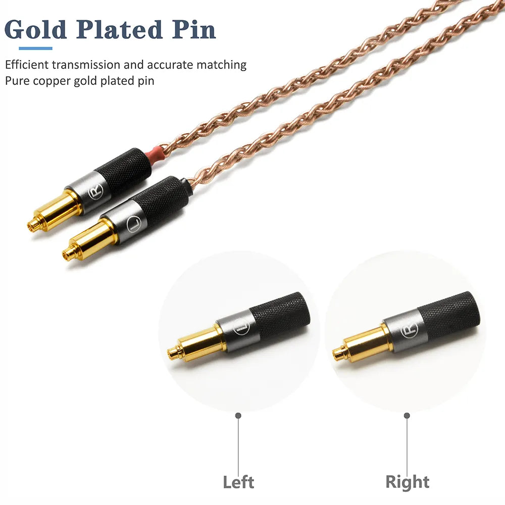 GUCraftsman 6N Single Crystal Copper Headphone Cables For SHURE SRH1440 SRH1540 SRH1840 HiFiGo