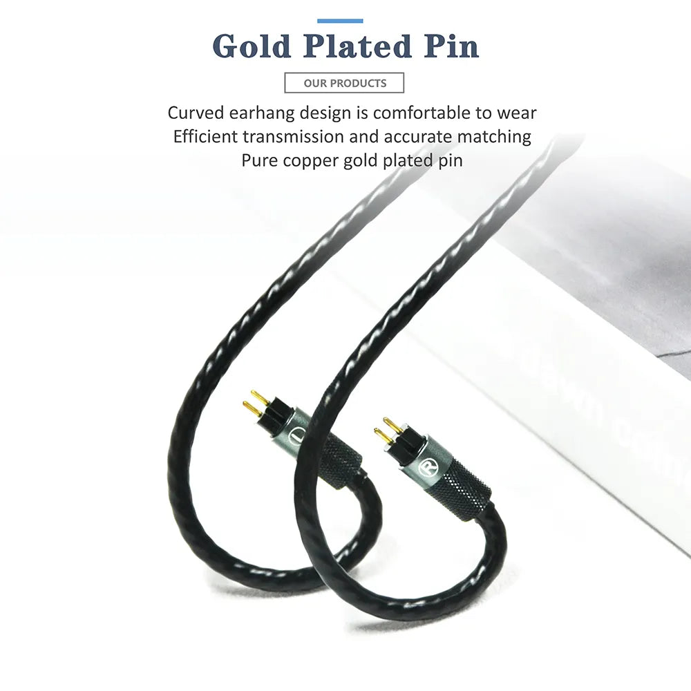 GUCraftsman 6N Single Crystal Silver 0.78mm Earphone Cables For 64audio A12t/U12 A18 TIA Oriolus RE2000PRO iSINE20 HiFiGo