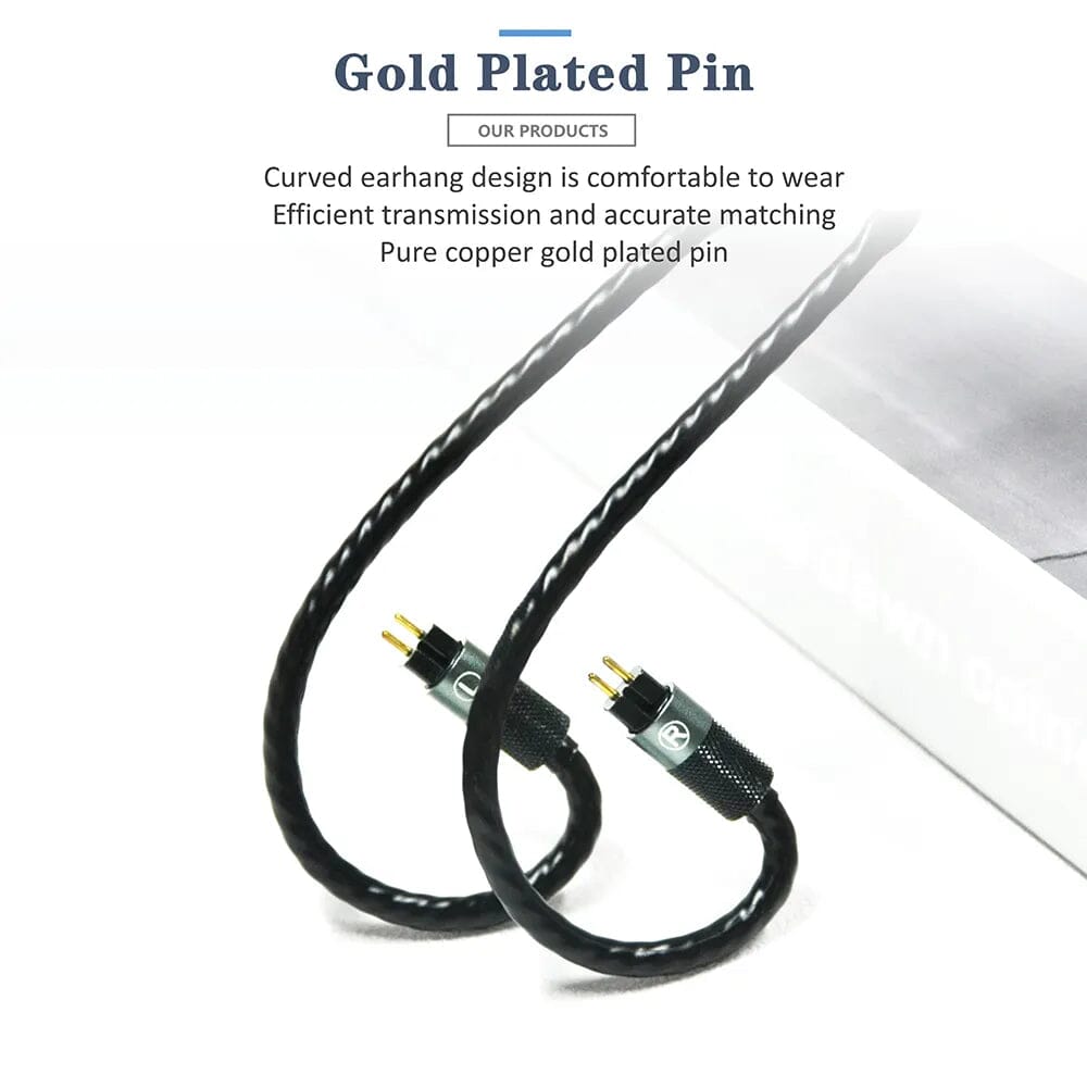 GUCraftsman 6N Single Crystal Silver 0.78mm Earphone Cables For A12t/U12 A18 TIA Oriolus RE2000PRO iSINE20 HiFiGo