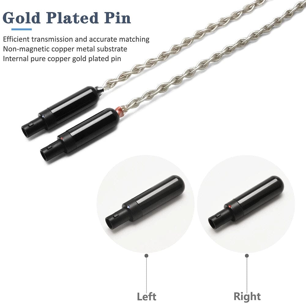 GUCraftsman 6N Single Crystal Silver Headphone Cables For SENNHEISER HD800 HD800S HD820 HiFiGo