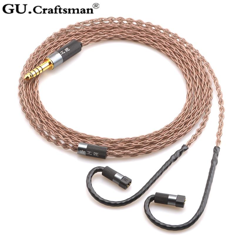 GUCraftsman 8-core OCC Copper Upgrade Cable for QDC Anole VX v3 V6 ueRM UE 5pro UE18 Pro HiFiGo