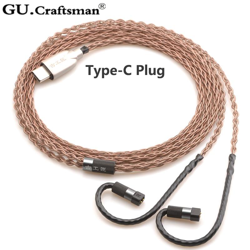 GUCraftsman 8-core OCC Copper Upgrade Cable for QDC Anole VX v3 V6 ueRM UE 5pro UE18 Pro HiFiGo