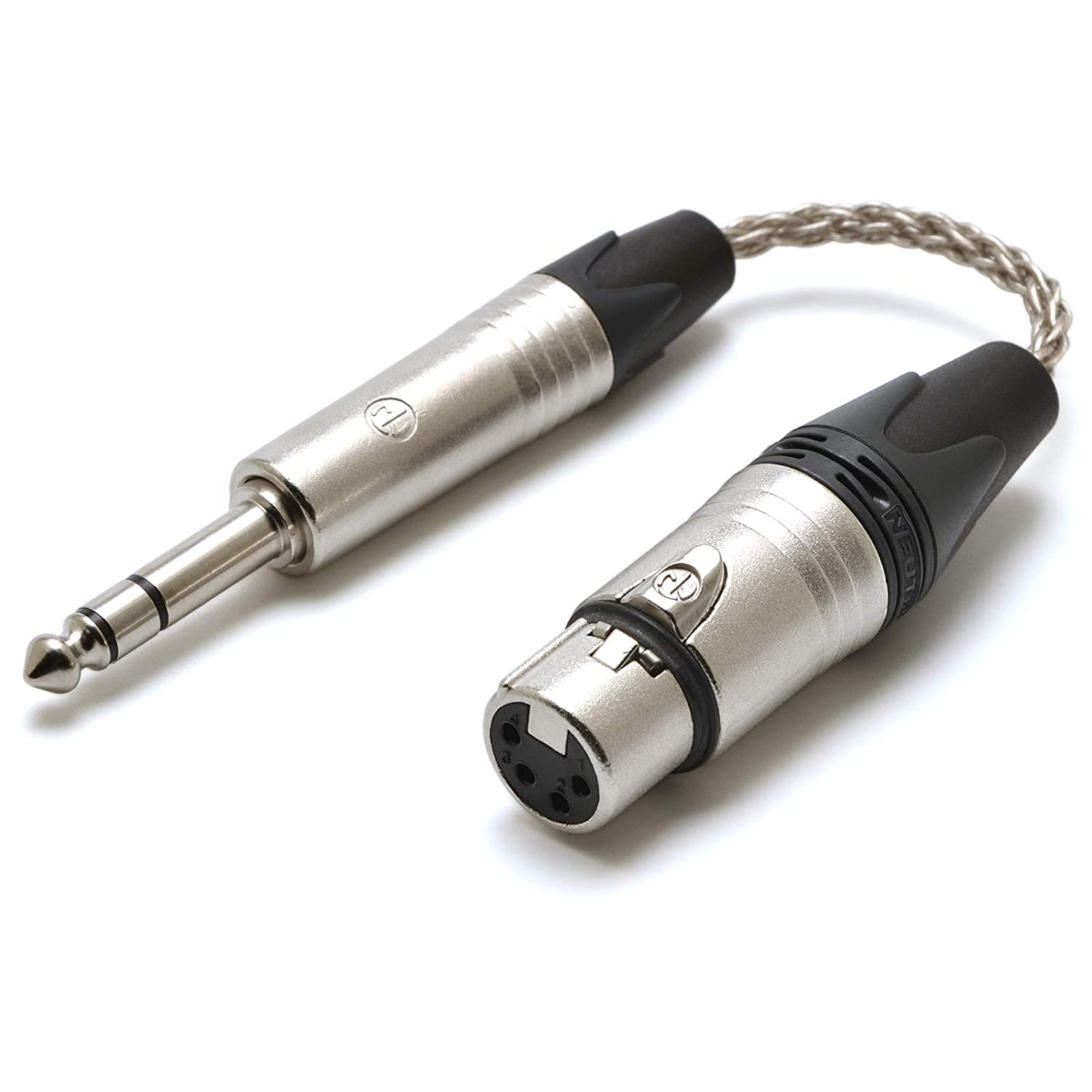 GUCraftsman Headphone Adapter Cable 6N Single Crystal Silver Headphone Jack Convert Cable for Audio Players HiFiGo 6.35mm to 4 Pin XLR