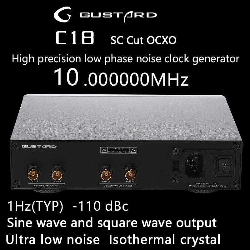 GUSTARD C18 10MHZ Constant Temper High Precision Low Phase Noise Clock HiFiGo