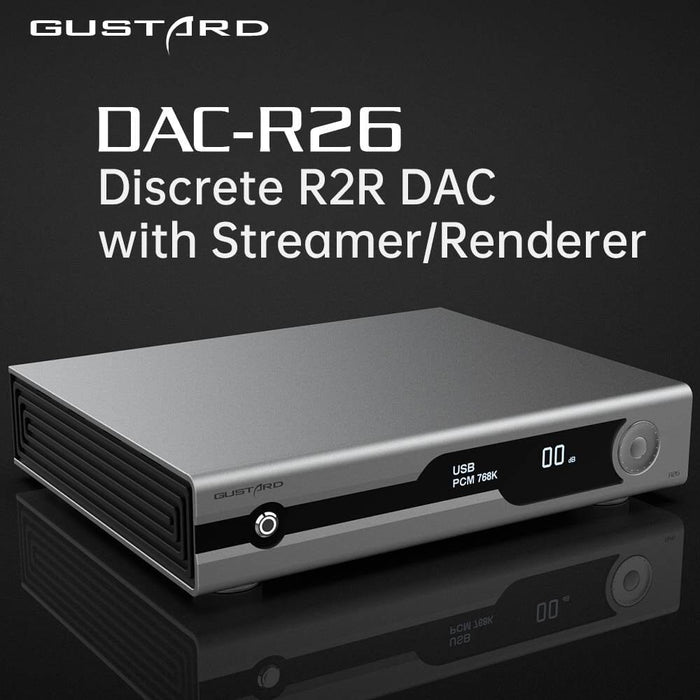Gustard DAC-R26 Discrete R2R DAC With Streamer Renderer HiFiGo 
