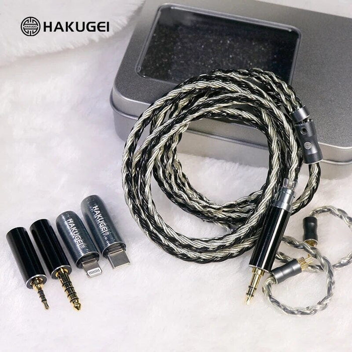 Hakugei Bamboo Litz Silver-Plated 5N OCC Earphone Upgrade Cable HiFiGo 