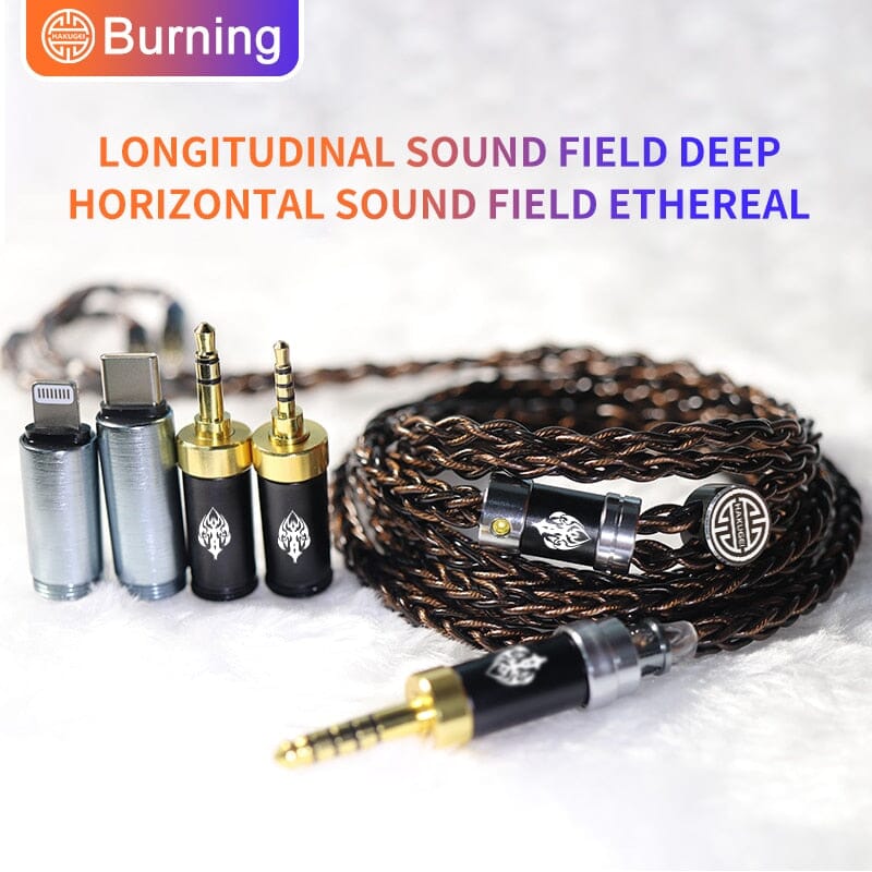 Hakugei Burning Modular Plug 5 To 1 Upgrade Earphone 0.78 2Pin / MMCX - 2.5 / 3.5 /4.4 / Type-C / Lightning HiFiGo