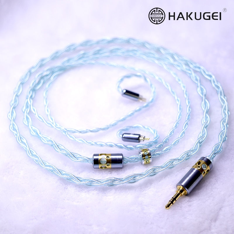 HAKUGEI Galaxy Litz Silver Plated OCC Earphone Cable 0.78 / MMCX- 4.4 / 3.5 / 2.5 Earphone Cable HiFiGo