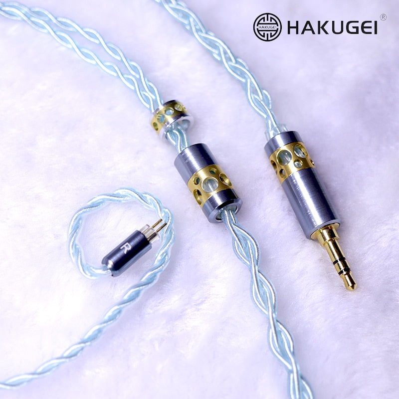 HAKUGEI Galaxy Litz Silver Plated OCC Earphone Cable 0.78 / MMCX- 4.4 / 3.5 / 2.5 Earphone Cable HiFiGo