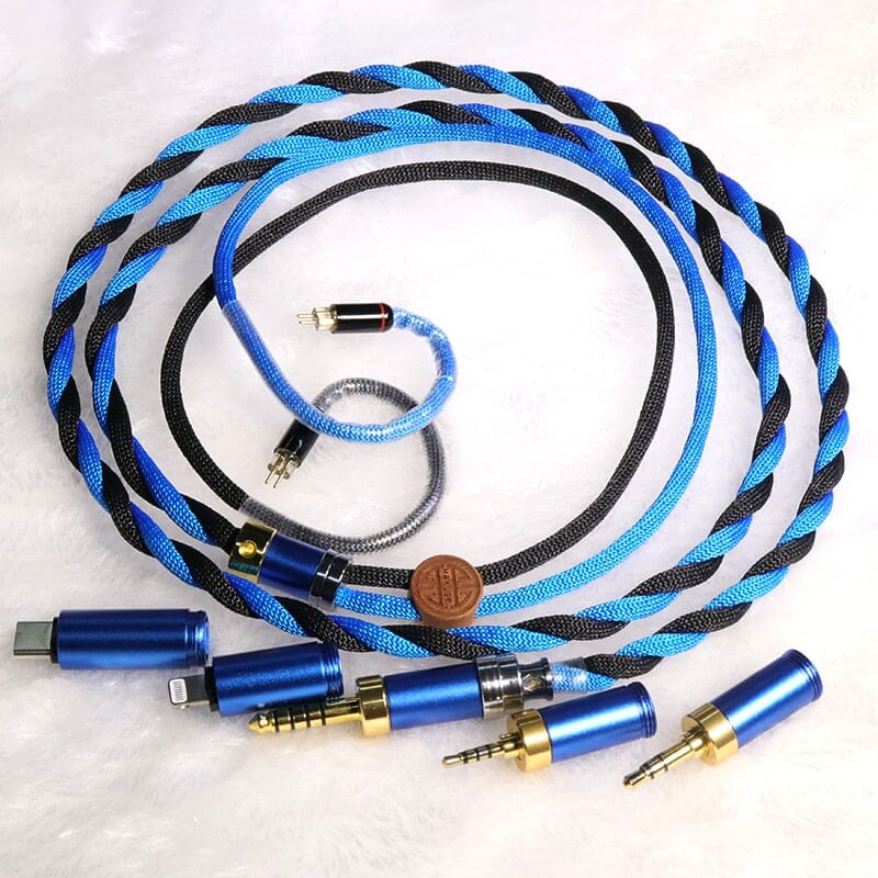 Hakugei Gentleman Litz 7N OCC Copper With Cotton Fibre Filled Shield 5-in-1 Switchable Plug Earphone Cable HiFiGo