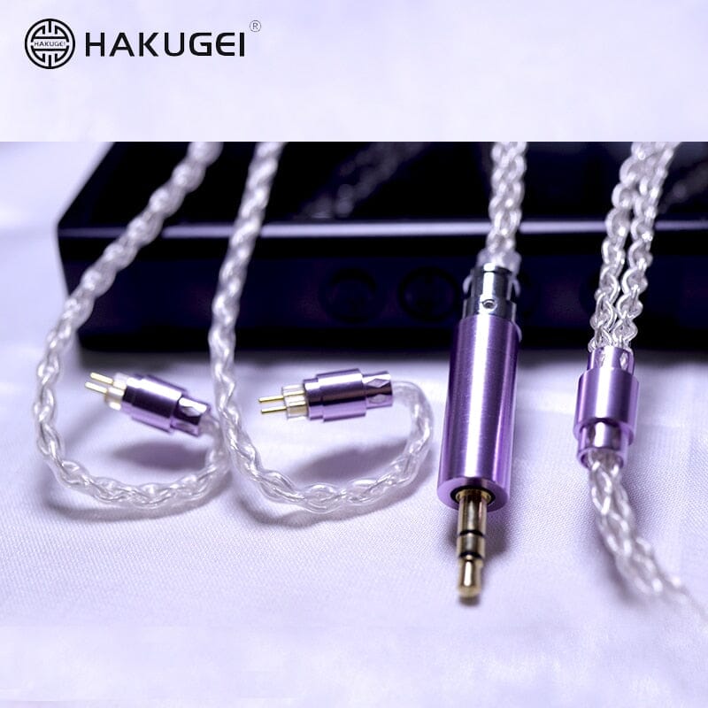 HAKUGEI Glass Fairy Litz Silver Earphone Cable 5 to 1 0.78 2Pin / MMCX HiFiGo