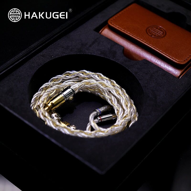 HAKUGEI Heimdallr Gold Plated 6N Pure Silver Hybrid Earphone Cable 2.5 3.5 4.4 - 0.78 2Pin / MMCX HiFiGo