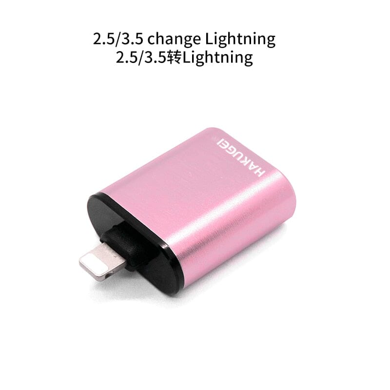 HAKUGEI HiFi Apple Android Adapter Type-C / Lightning to 2.5mm & 3.5mm HiFiGo 2.5 + 3.5 to Lightning