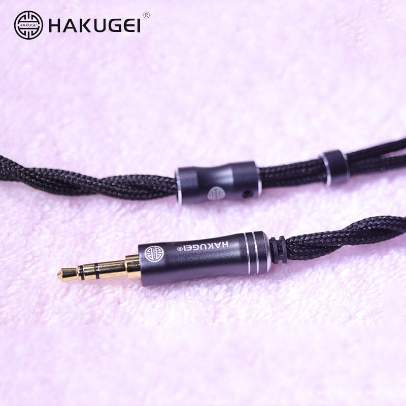 HAKUGEI Kuro Nylon Shielding Litz Hifi Earphone Cable 2.5 3.5 4.4 - 0.78 2Pin / MMCX HiFiGo