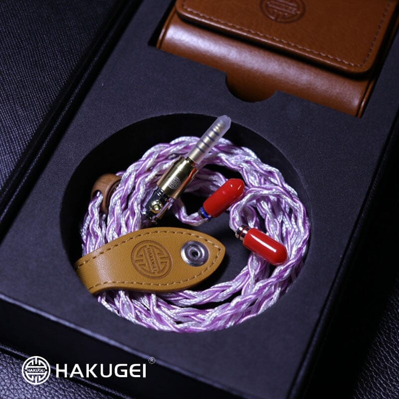 HAKUGEI Luna Litz Monocrystalline Pure Silver Earphone Cable 2.5 3.5 4.4 - 0.78 2Pin / MMCX HiFiGo