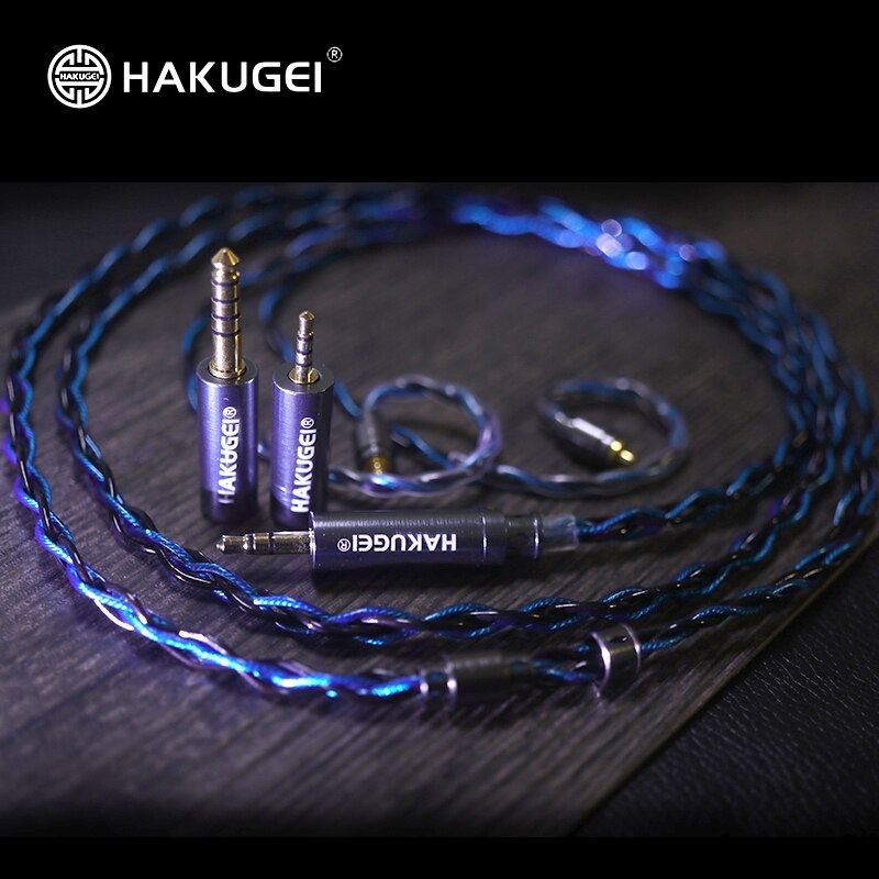 HAKUGEI Moonstone Litz 6N OCC HiFi Earphone Cable 2.5/3.5/4.4 - 0.78 / MMCX / QDC / Lightning / Type-c HiFiGo