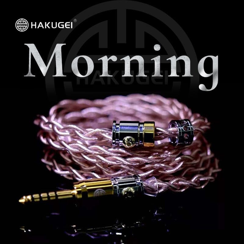 HAKUGEI Morning Litz Silver Plated 6NOCC & Litz 6NOCC Hybrid Earphone Cable 4.4 3.5 2.5 - 0.78 MMCX HiFiGo