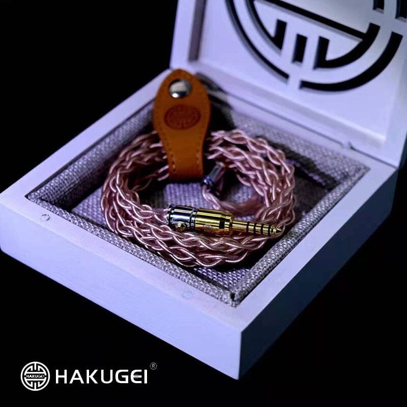 HAKUGEI Morning Litz Silver Plated 6NOCC & Litz 6NOCC Hybrid Earphone Cable 4.4 3.5 2.5 - 0.78 MMCX HiFiGo